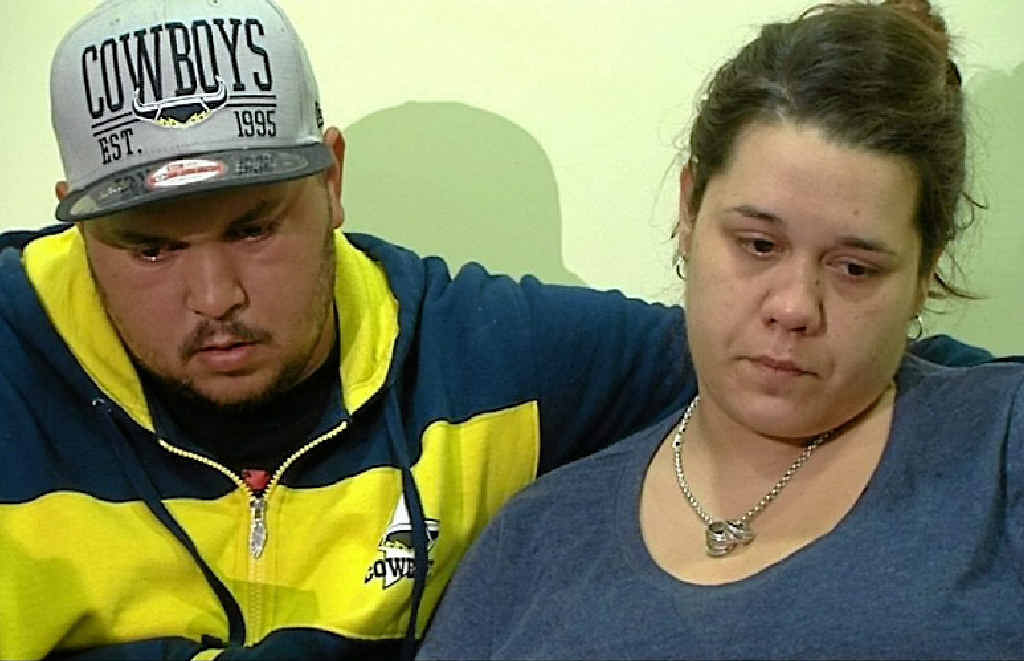 FAMILY TRAGEDY: Eldean Blake and his partner Emma Green embrace each other during an interview after Emma gave birth to a stillborn baby at the Rockhampton Hospital. FAMILY TRAGEDY: Eldean Blake and his partner Emma Green embrace each other during an interview after Emma gave birth to a stillborn baby at the Rockhampton Hospital.